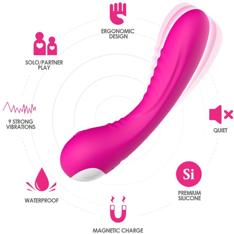 ARMONY - VIBRATORE LEGEND IN SILICONE FUCSIA - ARMONY VIBRATORS | Lingerie Harness Boutique