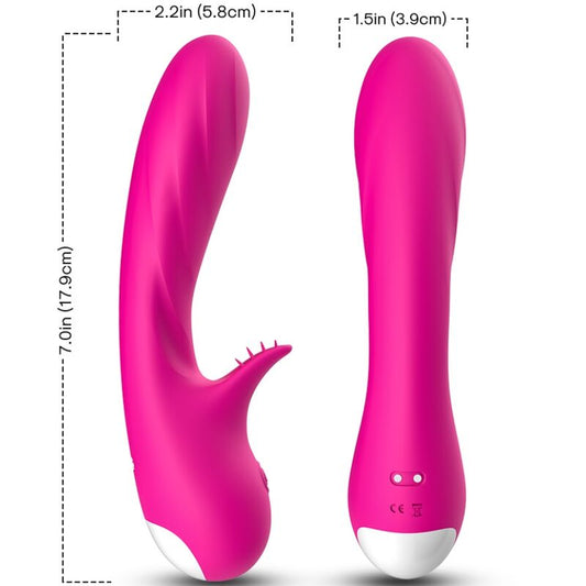 ARMONY - VIBRATORE ROMANCE CON STIMOLATORE FUCSIA - ARMONY VIBRATORS | Lingerie Harness Boutique