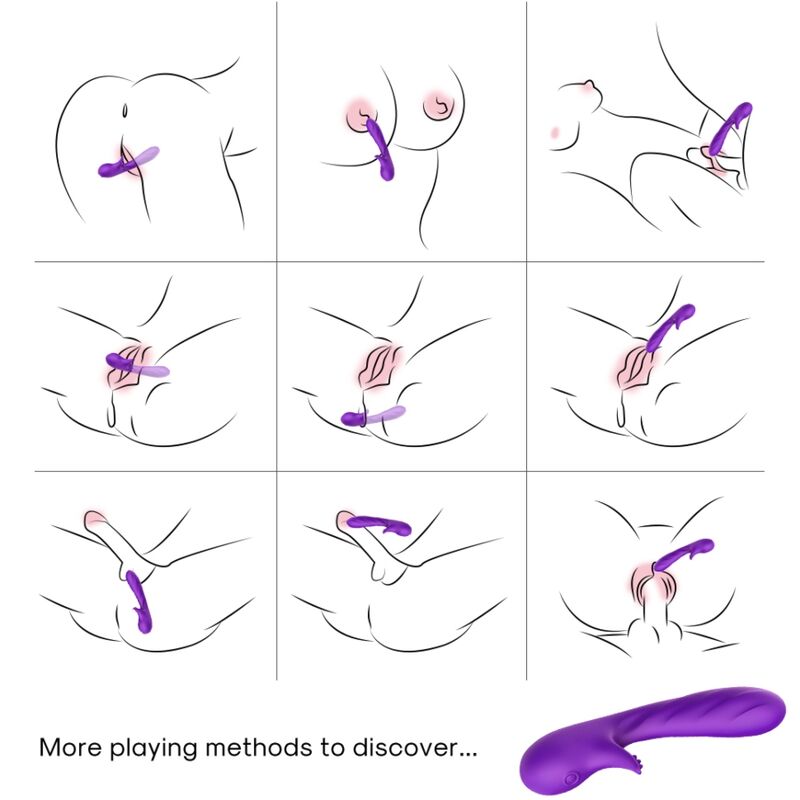 ARMONY - VIBRATORE ROMANCE CON STIMOLATORE VIOLA - ARMONY VIBRATORS | Lingerie Harness Boutique