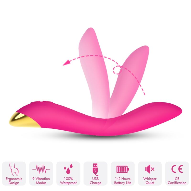 ARMONY - VIBRATORE FLAMINGO MULTIPOSIZIONE FUCSIA - ARMONY VIBRATORS | Lingerie Harness Boutique