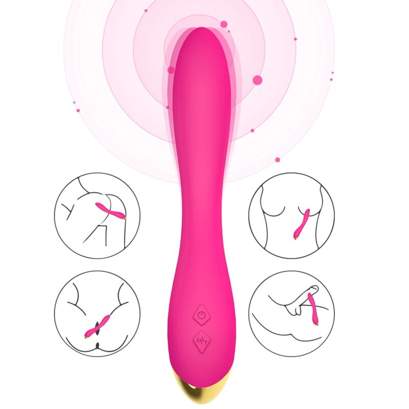 ARMONY - VIBRATORE FLAMINGO MULTIPOSIZIONE FUCSIA - ARMONY VIBRATORS | Lingerie Harness Boutique