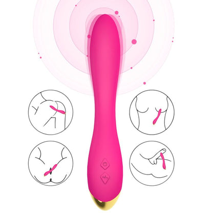 ARMONY - VIBRATORE FLAMINGO MULTIPOSIZIONE FUCSIA - ARMONY VIBRATORS | Lingerie Harness Boutique