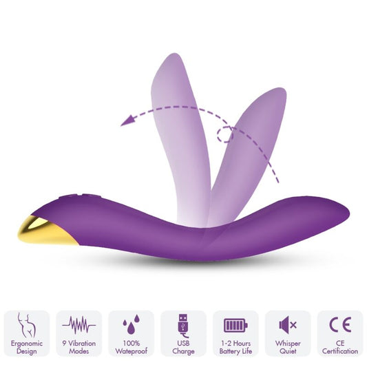 ARMONY - VIBRATORE FLAMINGO MULTIPOSIZIONE VIOLA - ARMONY VIBRATORS | Lingerie Harness Boutique