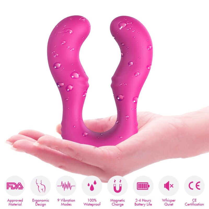 ARMONY - VIBRATORE SERAPH DOPPIO TELECOMANDO FUCSIA - ARMONY VIBRATORS | Lingerie Harness Boutique