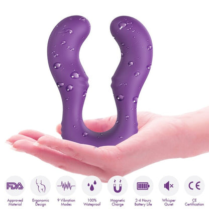 ARMONY - VIBRATORE SERAPH DOPPIO TELECOMANDO VIOLA - ARMONY VIBRATORS | Lingerie Harness Boutique