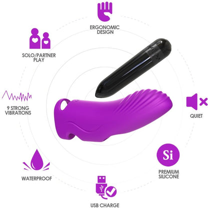 ARMONY - AURORA VIBRATORE FINGER FUCSIA - ARMONY VIBRATORS | Lingerie Harness Boutique