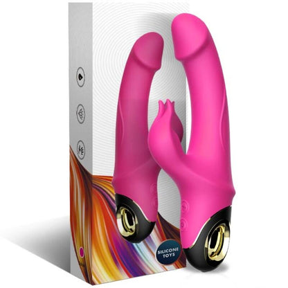 ARMONY - METEROR DILDO VIBRATORE RABBIT ROTATOR FUCSIA - ARMONY VIBRATORS | Lingerie Harness Boutique