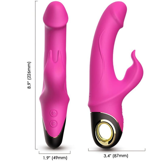 ARMONY - METEROR DILDO VIBRATORE RABBIT ROTATOR FUCSIA - ARMONY VIBRATORS | Lingerie Harness Boutique