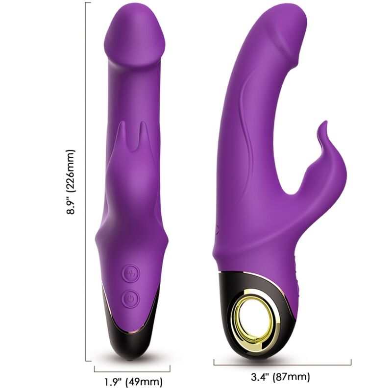 ARMONY - VIBRATORE DILDO METEROR RABBIT ROTATOR VIOLA - ARMONY VIBRATORS | Lingerie Harness Boutique