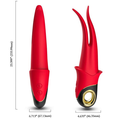 ARMONY - VIBRATORE OMBRA DOPPIA TESTA ROSSO - ARMONY VIBRATORS | Lingerie Harness Boutique