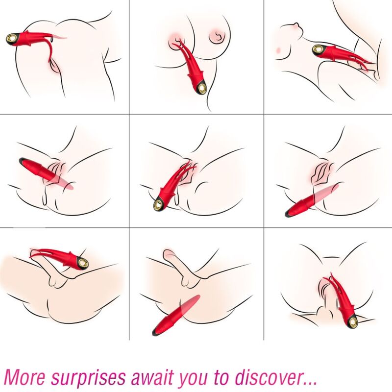 ARMONY - VIBRATORE OMBRA DOPPIA TESTA ROSSO - ARMONY VIBRATORS | Lingerie Harness Boutique