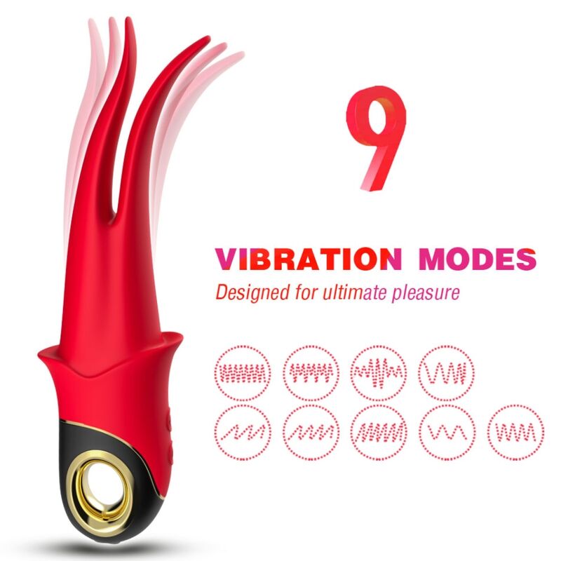 ARMONY - VIBRATORE OMBRA DOPPIA TESTA ROSSO - ARMONY VIBRATORS | Lingerie Harness Boutique