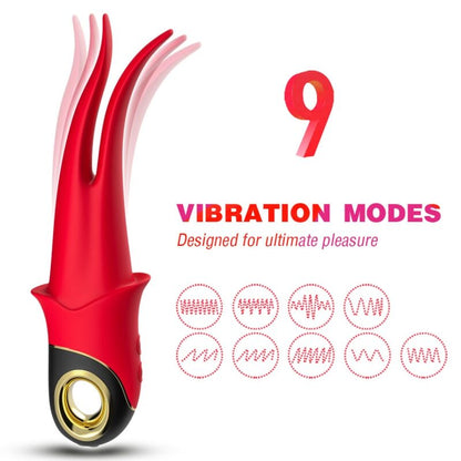 ARMONY - VIBRATORE OMBRA DOPPIA TESTA ROSSO - ARMONY VIBRATORS | Lingerie Harness Boutique