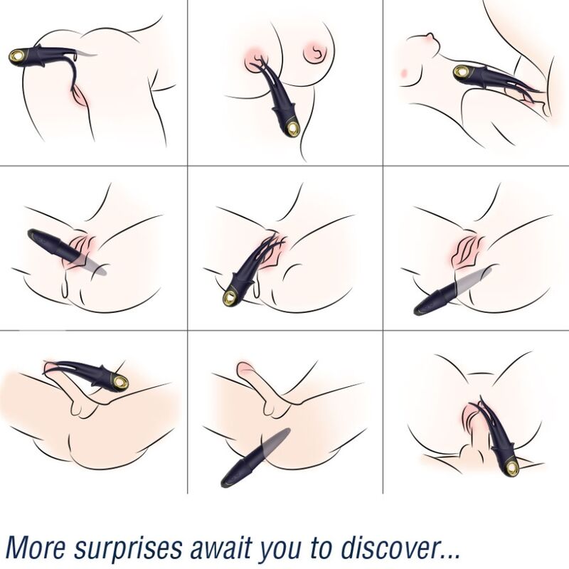 ARMONY - VIBRATORE OMBRA DOPPIA TESTA TEASING BLU - ARMONY VIBRATORS | Lingerie Harness Boutique