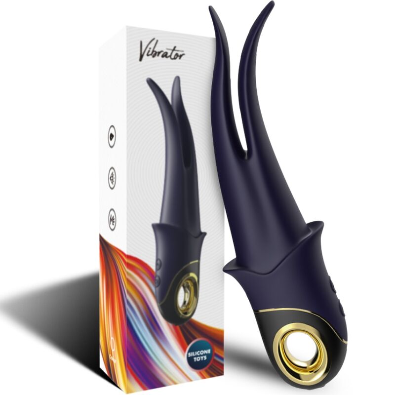 ARMONY - VIBRATORE OMBRA DOPPIA TESTA TEASING BLU - ARMONY VIBRATORS | Lingerie Harness Boutique