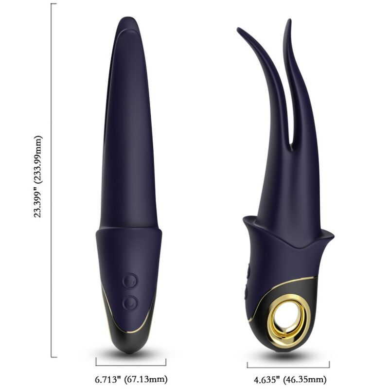ARMONY - VIBRATORE OMBRA DOPPIA TESTA TEASING BLU - ARMONY VIBRATORS | Lingerie Harness Boutique
