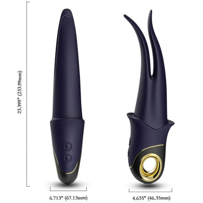 ARMONY - VIBRATORE OMBRA DOPPIA TESTA TEASING BLU - ARMONY VIBRATORS | Lingerie Harness Boutique