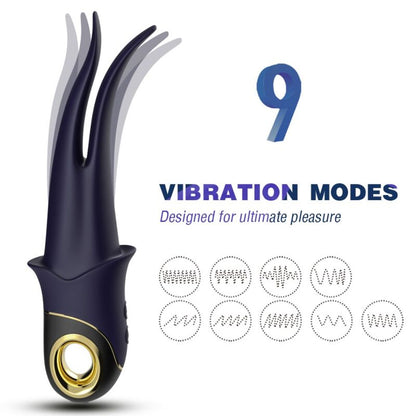 ARMONY - VIBRATORE OMBRA DOPPIA TESTA TEASING BLU - ARMONY VIBRATORS | Lingerie Harness Boutique