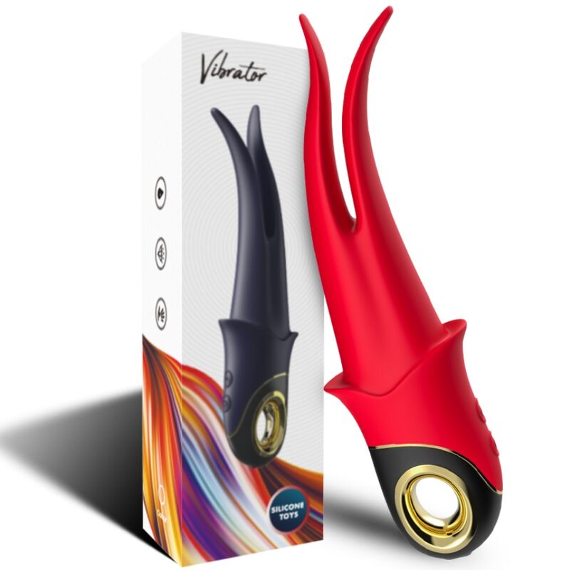 ARMONY - VIBRATORE OMBRA DOPPIA TESTA ROSSO - ARMONY VIBRATORS | Lingerie Harness Boutique