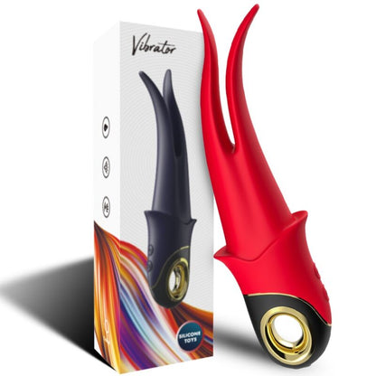 ARMONY - VIBRATORE OMBRA DOPPIA TESTA ROSSO - ARMONY VIBRATORS | Lingerie Harness Boutique
