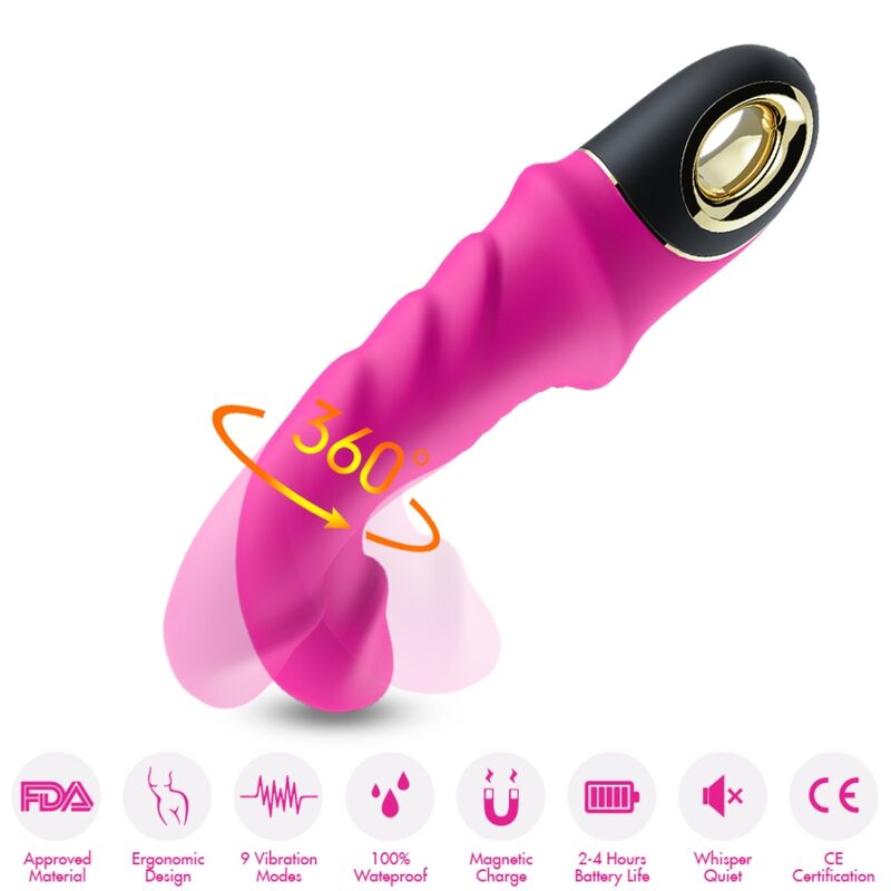 ARMONY - JOYBLADE DILDO VIBRATORE ROTATORE FUCSIA - ARMONY VIBRATORS | Lingerie Harness Boutique