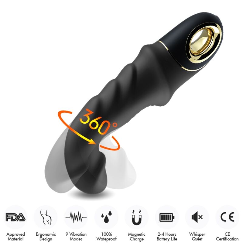 ARMONY - ROTATORE VIBRATORE DILDO JOYBLADE NERO - ARMONY VIBRATORS | Lingerie Harness Boutique