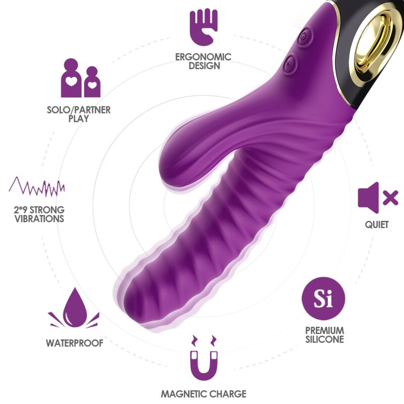 ARMONY - VIBRATORE ETERNITY IN SILICONE VIOLA - ARMONY VIBRATORS | Lingerie Harness Boutique
