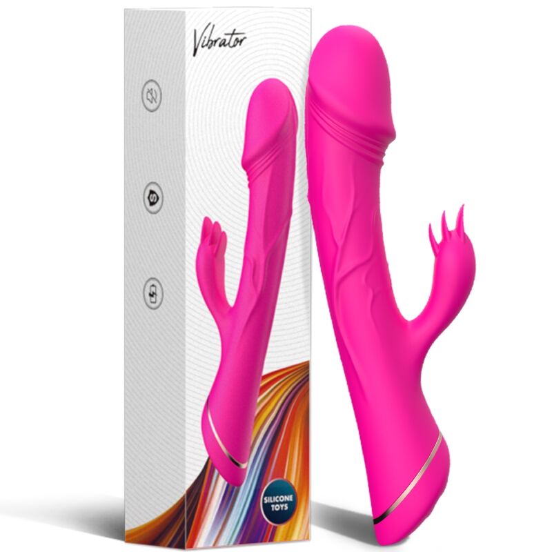 ARMONY - DILDO VIBRATORE CONIGLIO IN SILICONE FUCSIA - ARMONY VIBRATORS | Lingerie Harness Boutique