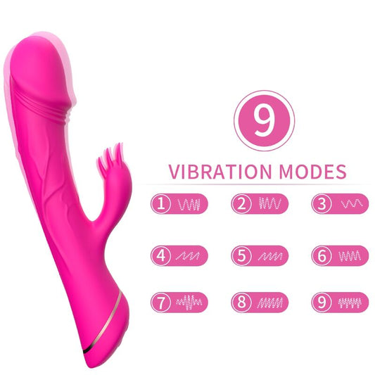 ARMONY - FUCHSIA SILICONE RABBIT VIBRATOR DILDO