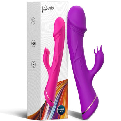 ARMONY - PURPLE SILICONE RABBIT DILDO VIBRATOR