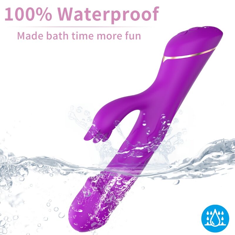 ARMONY - PURPLE SILICONE RABBIT DILDO VIBRATOR