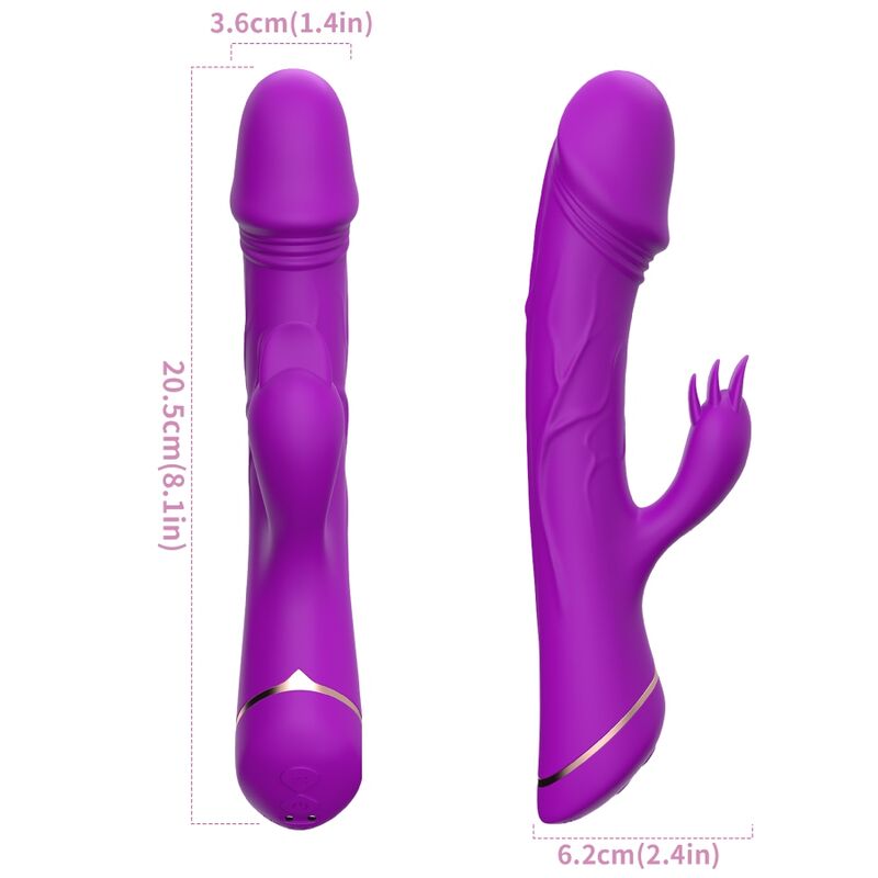 ARMONY - PURPLE SILICONE RABBIT DILDO VIBRATOR