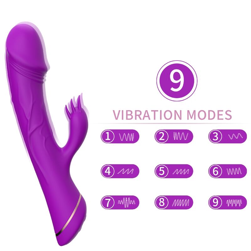 ARMONY - PURPLE SILICONE RABBIT DILDO VIBRATOR