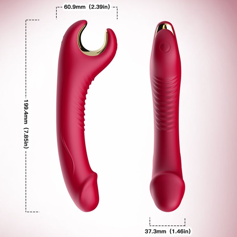 ARMONY - VIBRATORE E ROTATORE PRINCE DILDO ROSSO - ARMONY VIBRATORS | Lingerie Harness Boutique