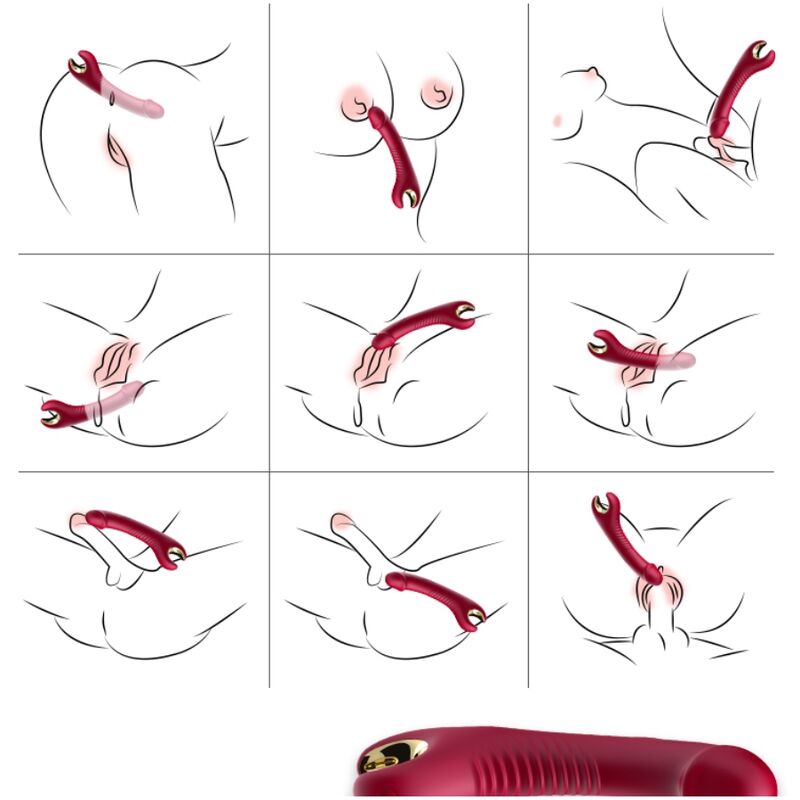 ARMONY - VIBRATORE E ROTATORE PRINCE DILDO ROSSO - ARMONY VIBRATORS | Lingerie Harness Boutique