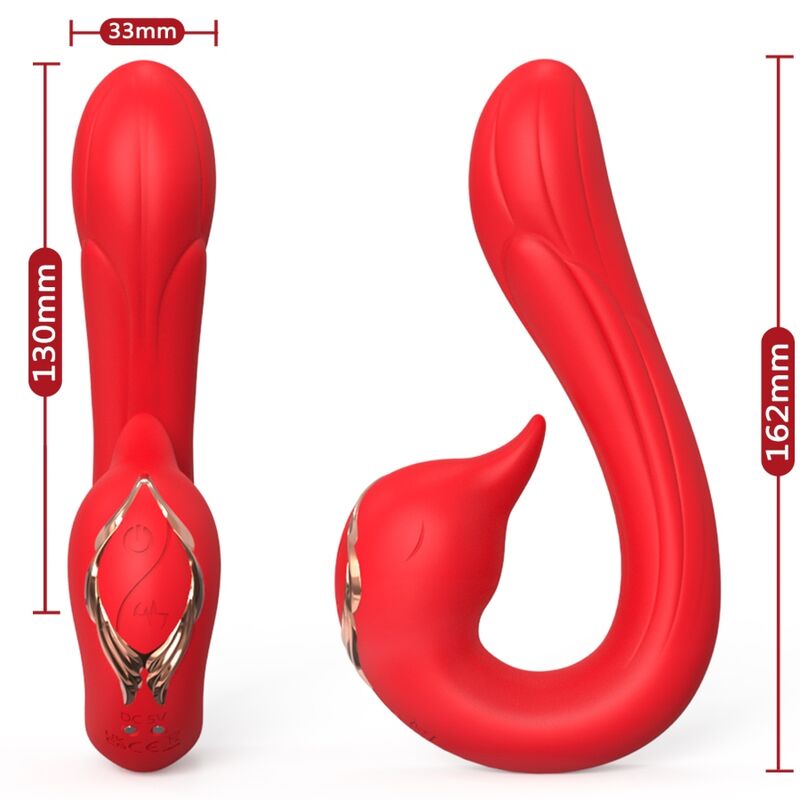 ARMONY - VIBRATORE DELFIN MULTIPOSIZIONE ED EFFETTO CALORE ROSSO - ARMONY VIBRATORS | Lingerie Harness Boutique