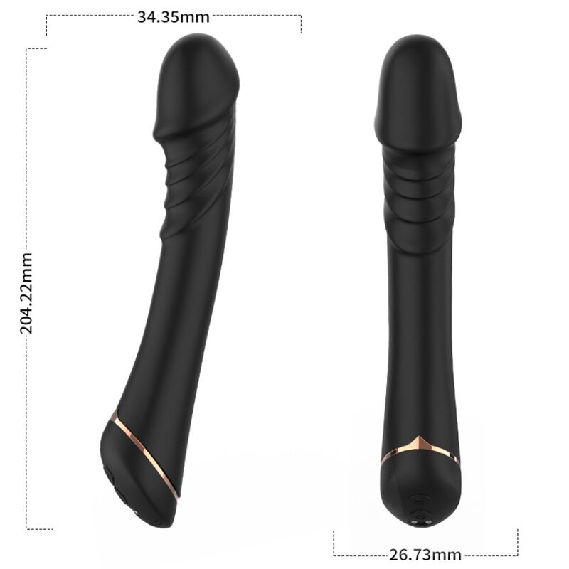 ARMONY - BLACK SILICONE DILDO VIBRATOR