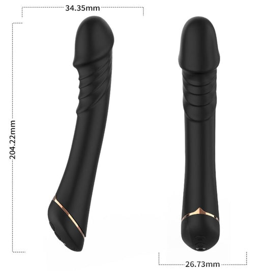 ARMONY - BLACK SILICONE DILDO VIBRATOR