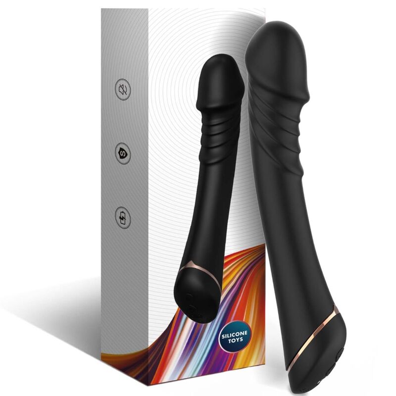 ARMONY - BLACK SILICONE DILDO VIBRATOR