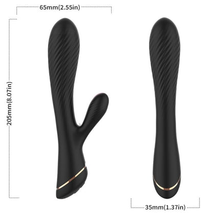 ARMONY - VIBRATORE RABBIT IN SILICONE NERO - ARMONY VIBRATORS | Lingerie Harness Boutique