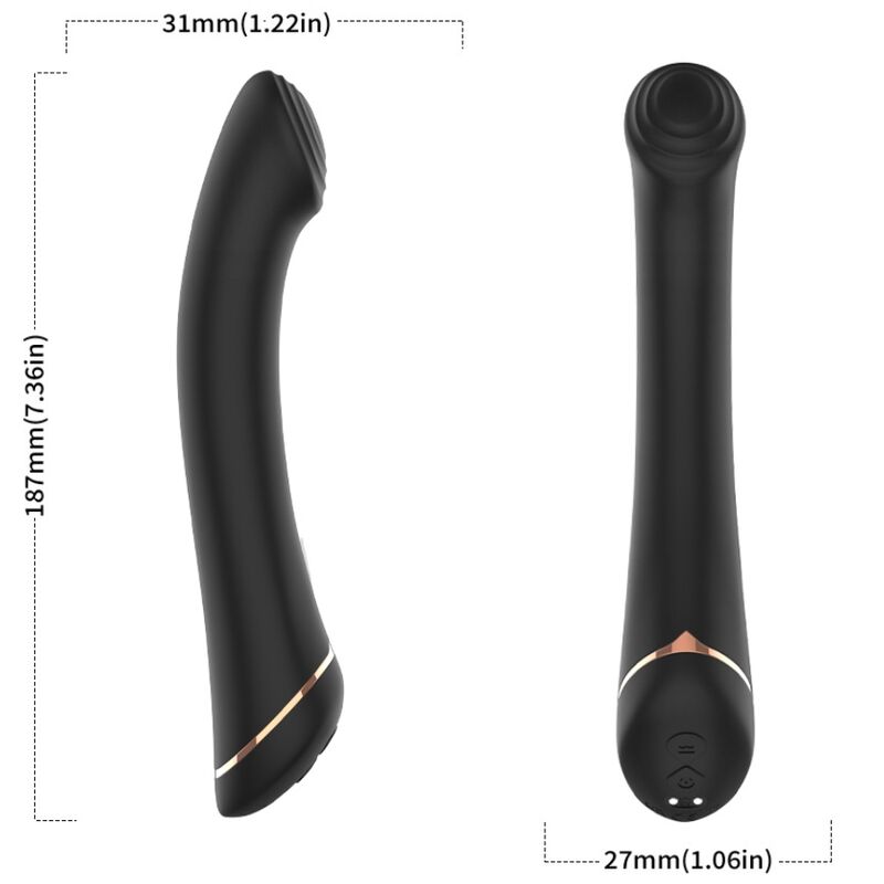 ARMONY - VIBRATORE FALT TESTA IN SILICONE NERO - ARMONY VIBRATORS | Lingerie Harness Boutique
