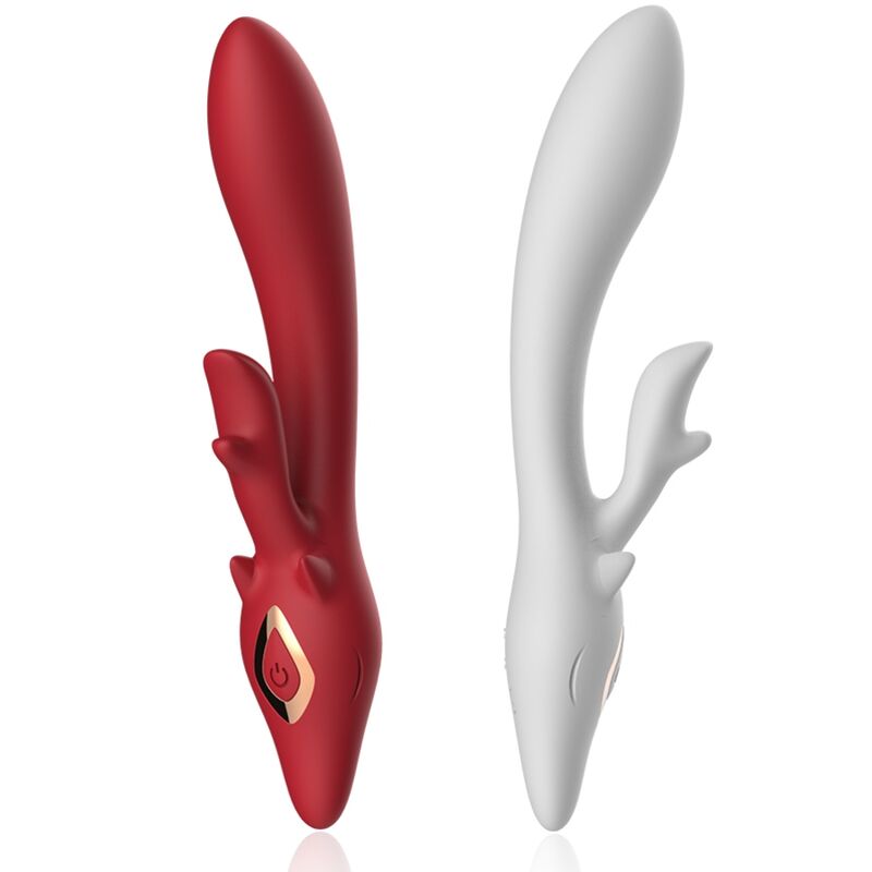 ARMONY - VIBRATORE ELK RABBIT CURVO ROSSO - ARMONY VIBRATORS | Lingerie Harness Boutique