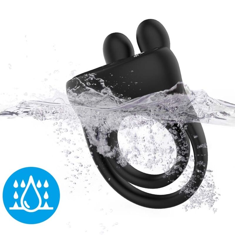 ARMONY - ANELLO VIBRATORE RABBIT NERO - ARMONY FOR HIM | Lingerie Harness Boutique