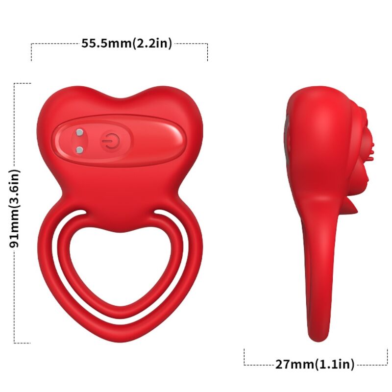 ARMONY - ANELLO VIBRATORE CUORE ROSSO - ARMONY FOR HIM | Lingerie Harness Boutique