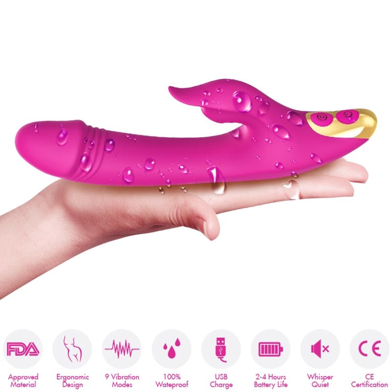 ARMONY - AMANTE CHE LECCA IL CLITORITE VIBRANTE E IL PUNTO G FUCSIA - ARMONY STIMULATORS | Lingerie Harness Boutique
