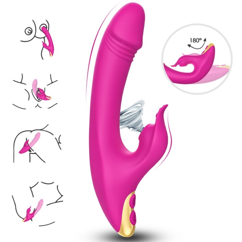ARMONY - AMANTE CHE LECCA IL CLITORITE VIBRANTE E IL PUNTO G FUCSIA - ARMONY STIMULATORS | Lingerie Harness Boutique