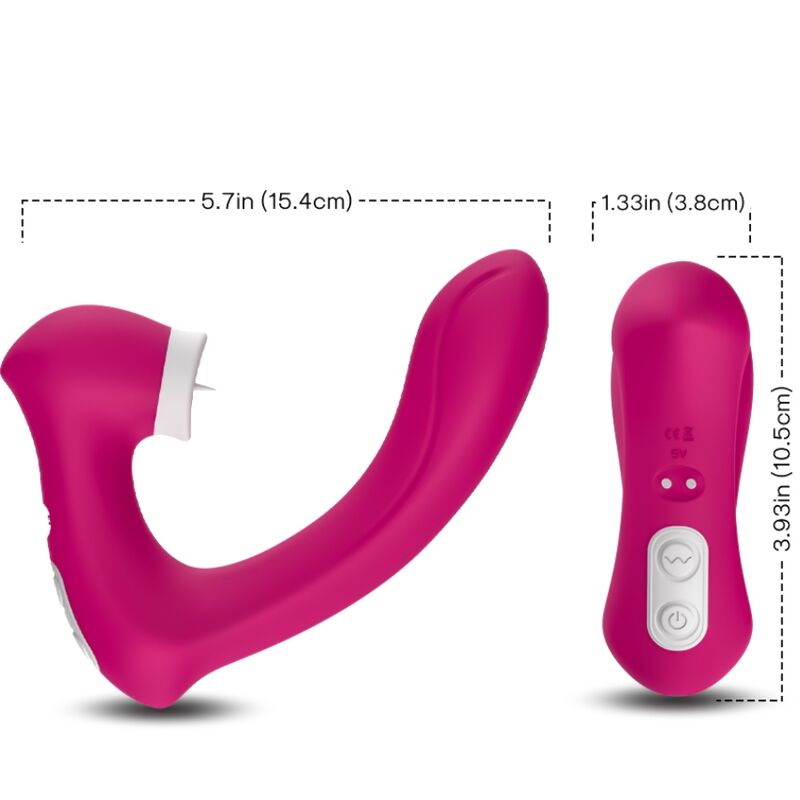 ARMONY - SECRETKISS LECCARE IL CLITORITE VIBRANTE E IL VIBRATORE CURVO FUCSIA - ARMONY STIMULATORS | Lingerie Harness Boutique