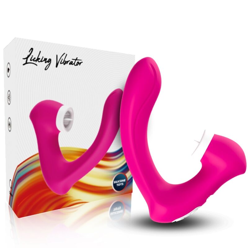 ARMONY - SECRETKISS LECCARE IL CLITORITE VIBRANTE E IL VIBRATORE CURVO FUCSIA - ARMONY STIMULATORS | Lingerie Harness Boutique