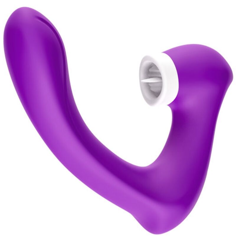 ARMONY - SECRETKISS LECCATO CLIT VIBRANTE E VIBRATORE CURVO VIOLA - ARMONY STIMULATORS | Lingerie Harness Boutique