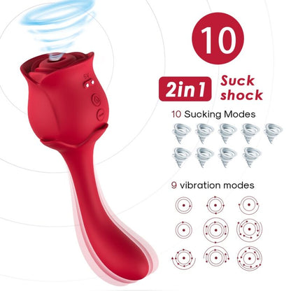 ARMONY - ROSELOVER LECCA CLIT VIBRANTE E STIMOLATORE ROSSO - ARMONY STIMULATORS | Lingerie Harness Boutique